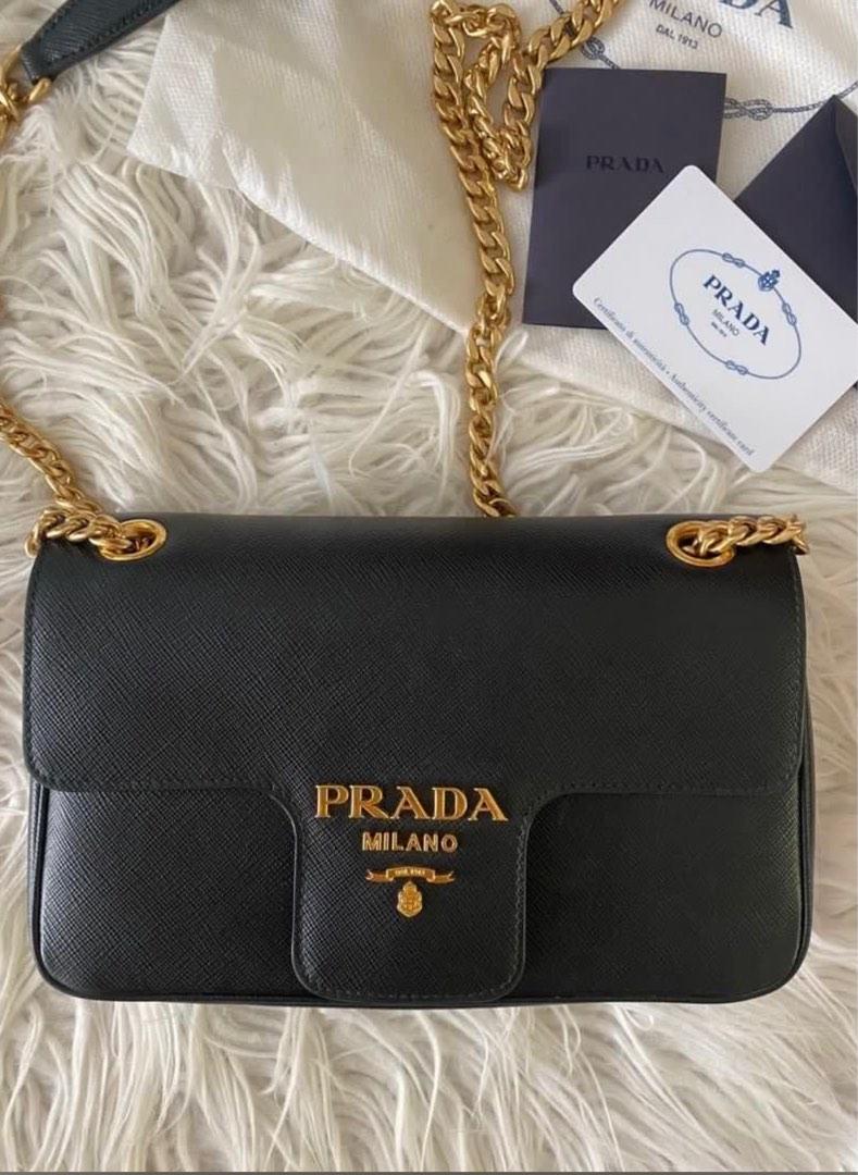 Prada Pattina Saffiano Crossbody Bag