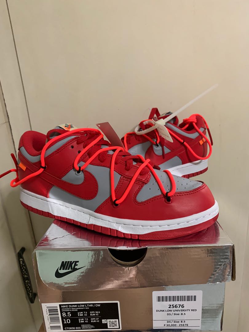 dunk offwhite red