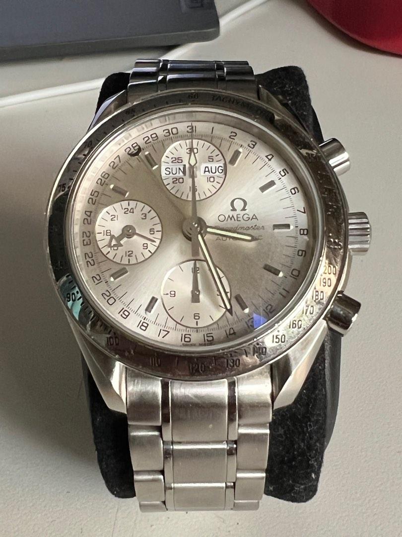 omega speedmaster day date silver