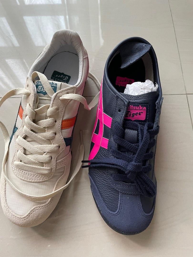 Onitsuka Tiger shoes (Category: Sneakers) located in Singapore. Submitted by col1705 (Listing ID 1181468215, Image 1). Description: Am selling both pairs of shoes. Brand new from Japan. Size 24 cm.