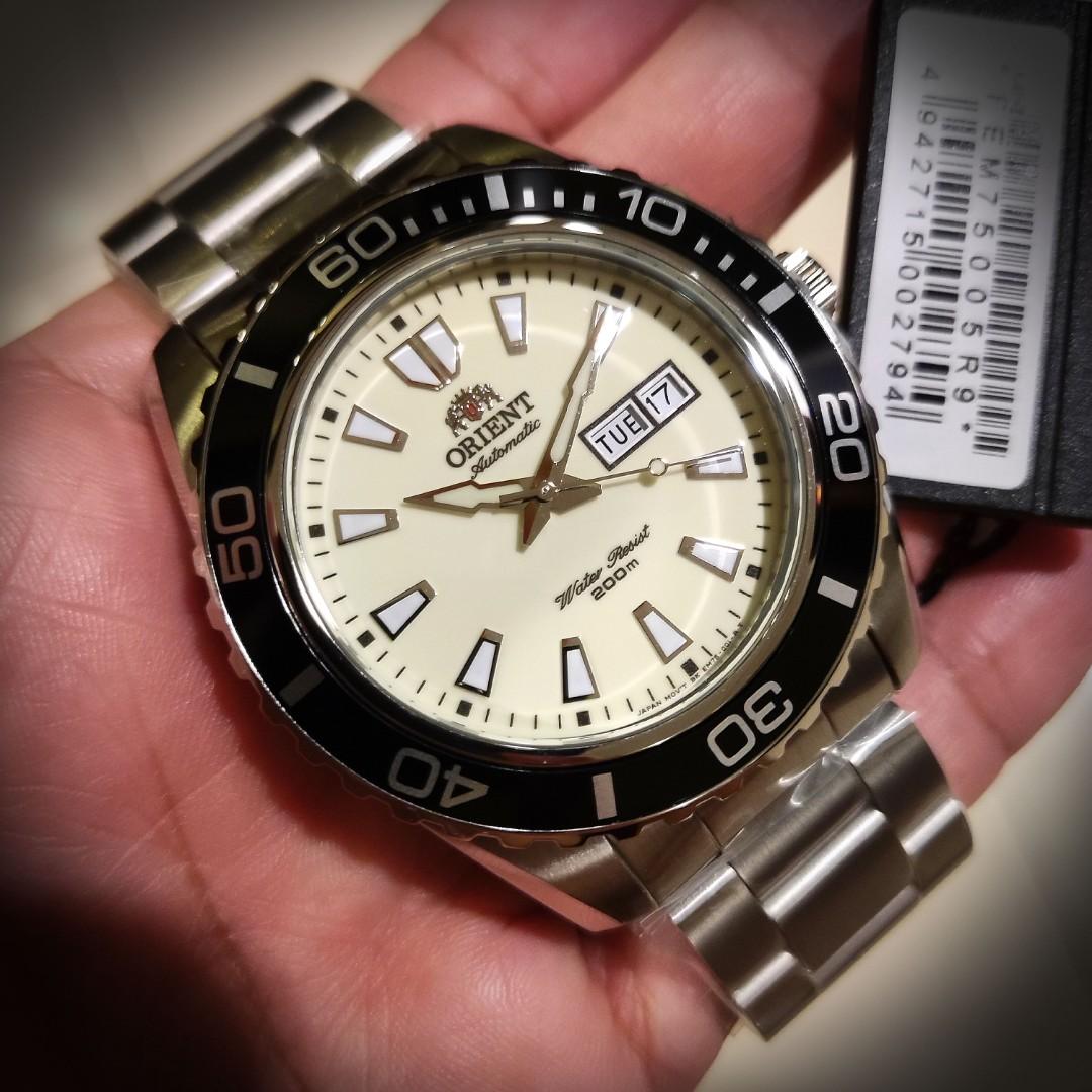 Orient Mako XL full lume dial 200m diver, Men's Fashion, Watches