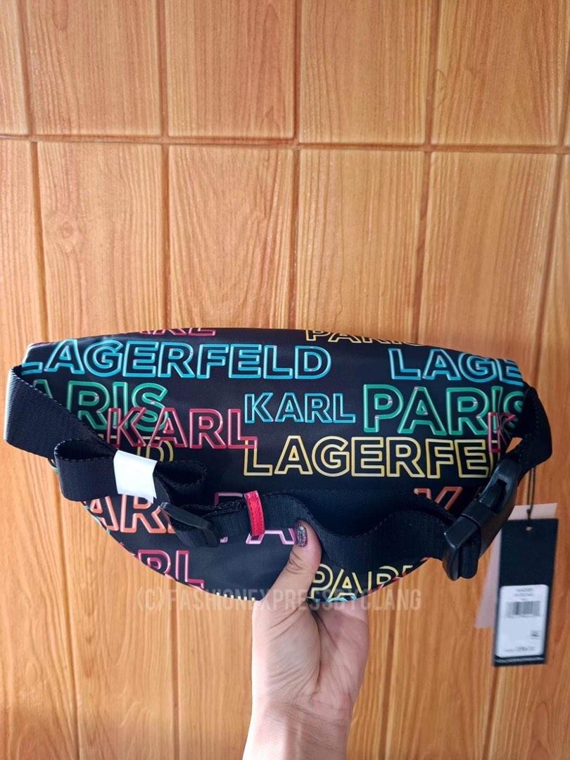 Karl Lagerfeld Black Nylon Laptop Crossbody Bag – AUMI 4