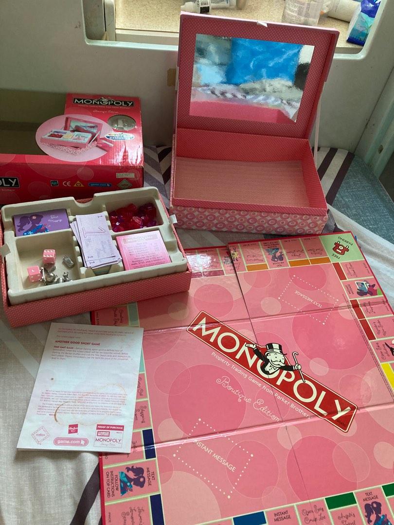 絕版！）Pink Monopoly - Boutique Edition 粉紅色少女大富翁, 玩具