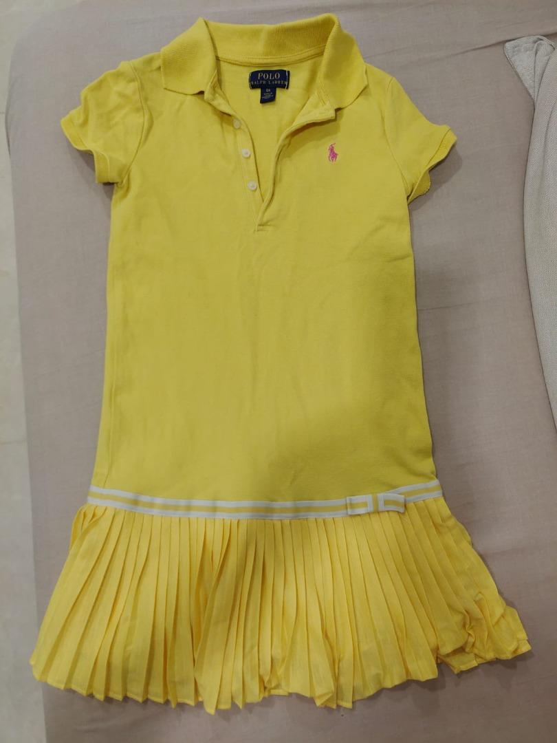 Girls yellow cheap polo dress