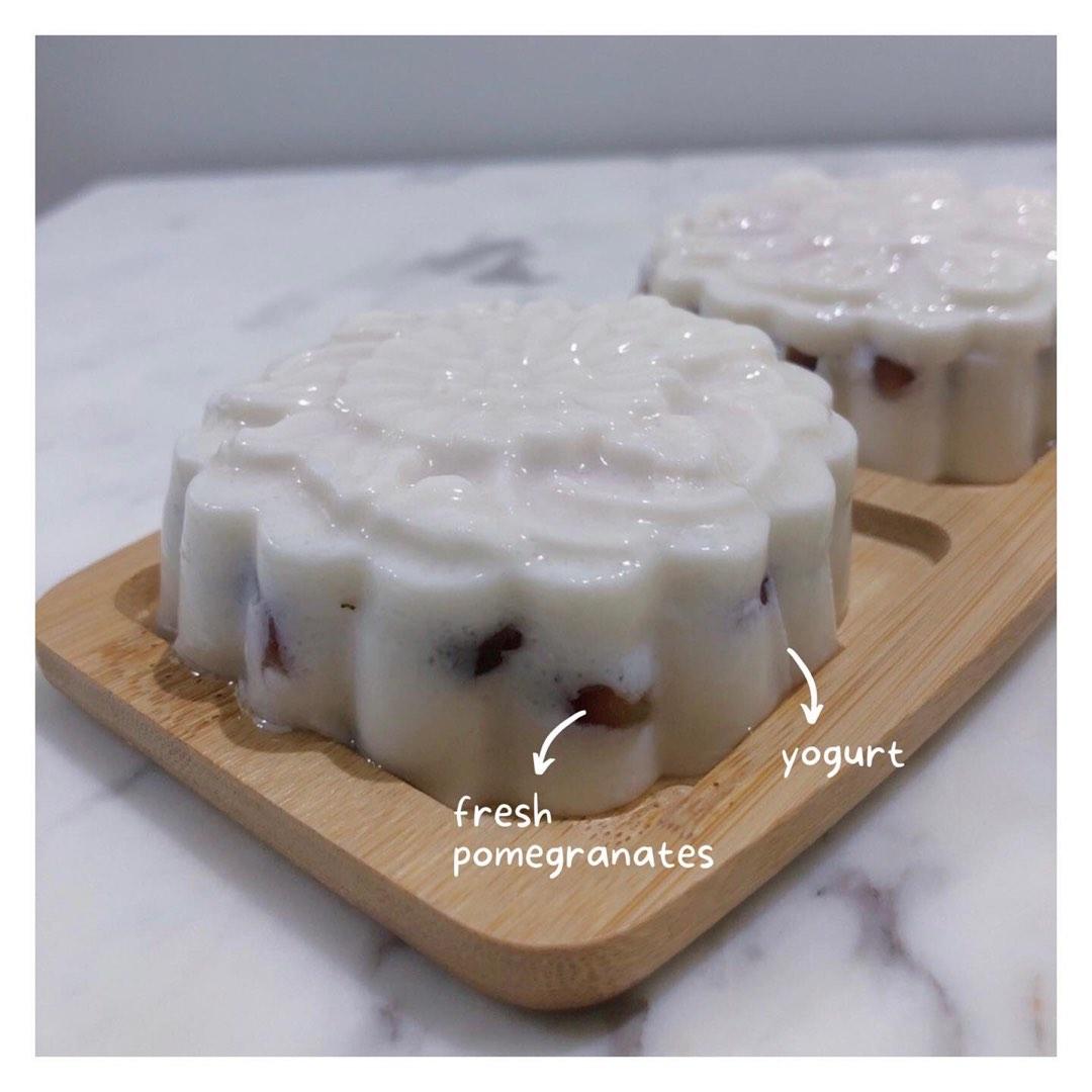 Pomegranate Yogurt Jelly Mooncake, Food & Drinks, Homemade Bakes on