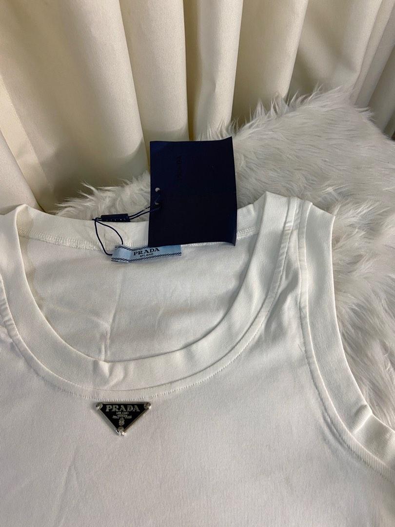 Prada white sleeveless tank top pre order (Category: Luxury Apparel) located in Mandaluyong City. Submitted by japanandsingaporeluxepreloved (Listing ID 1181506503, Image 2). Description: All sizes are available for preorder Diclaimer: we are not affiliated with the brand stated in this post, no infringement intended. All copyrights are reserved to its brandowners ..