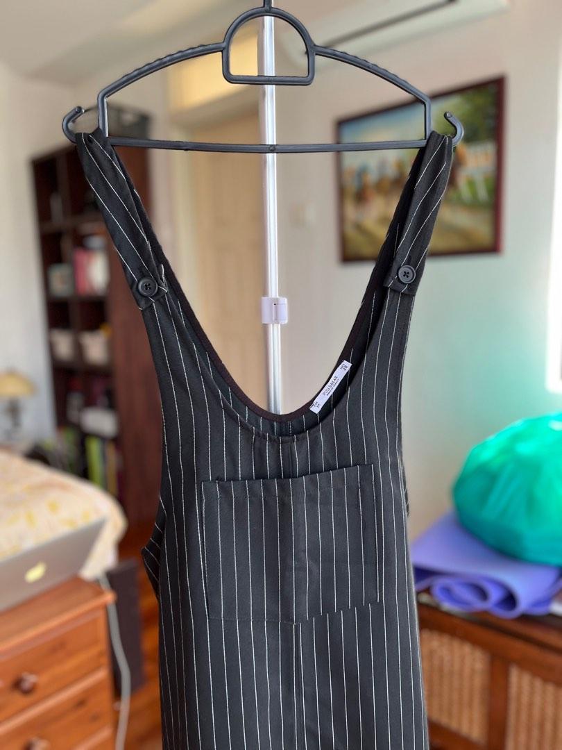 Pinstripe pinafore dress top
