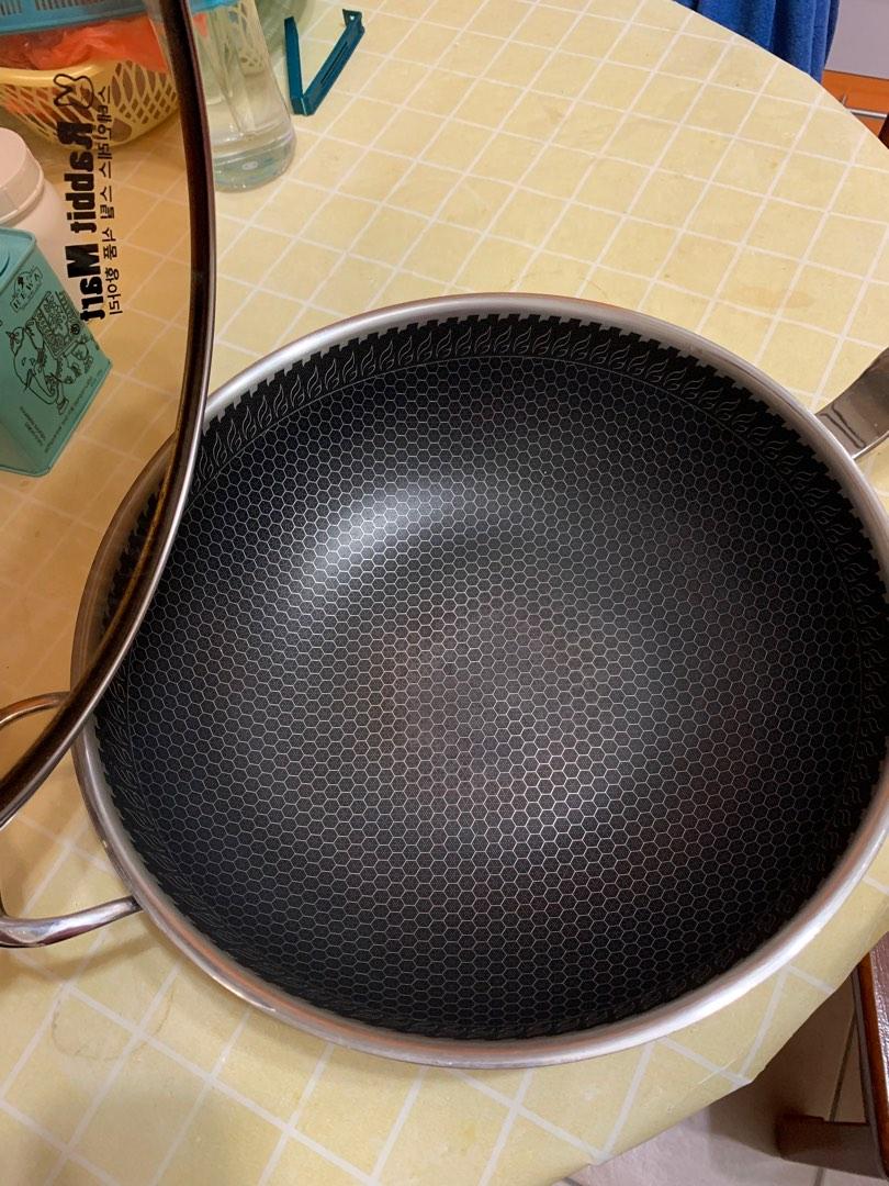 Rabbit Mart 34cm Honeycomb Non Stick Wok, TV & Home Appliances, Kitchen ...