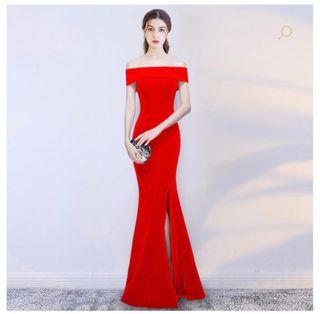 Red formal dress