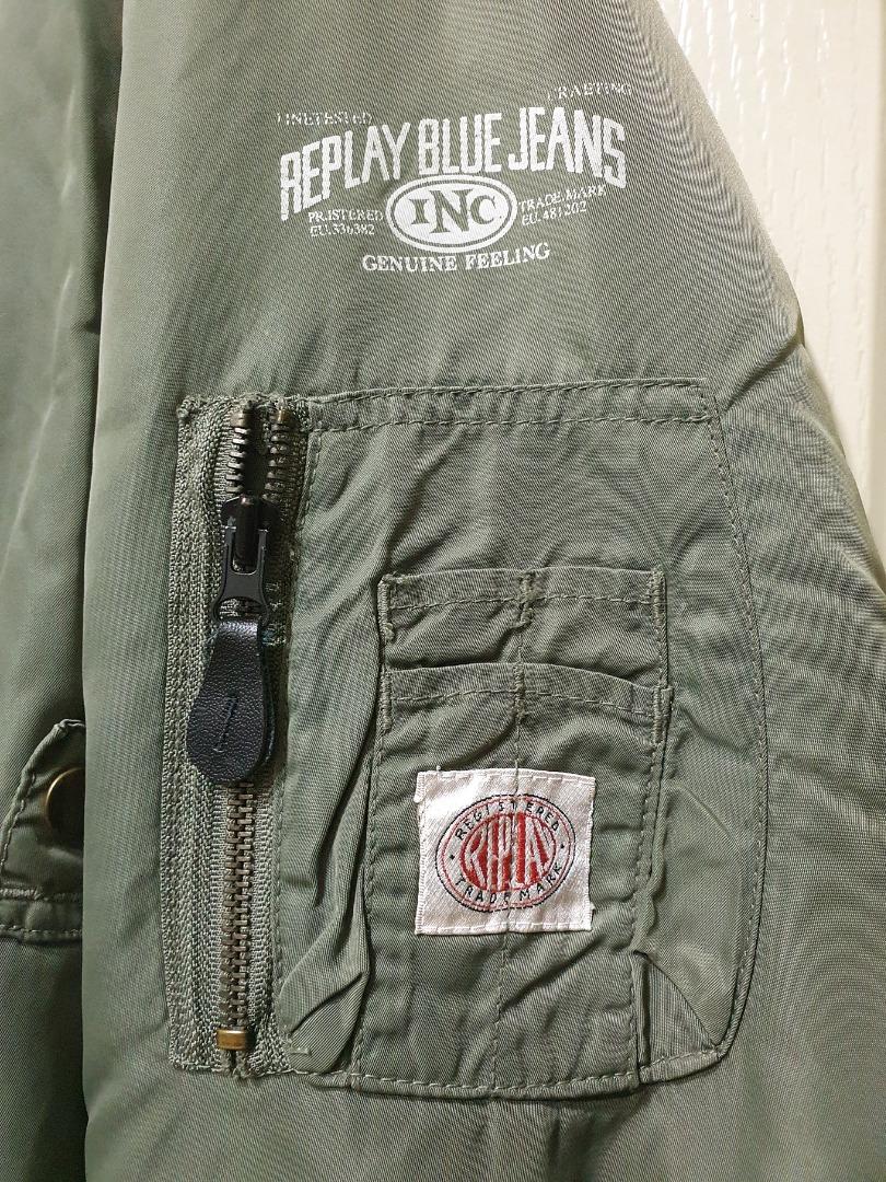 古著*歐美復刻【REPLAY】MA-1 飛行夾克經典飛行外套L , 他的時尚, 外套