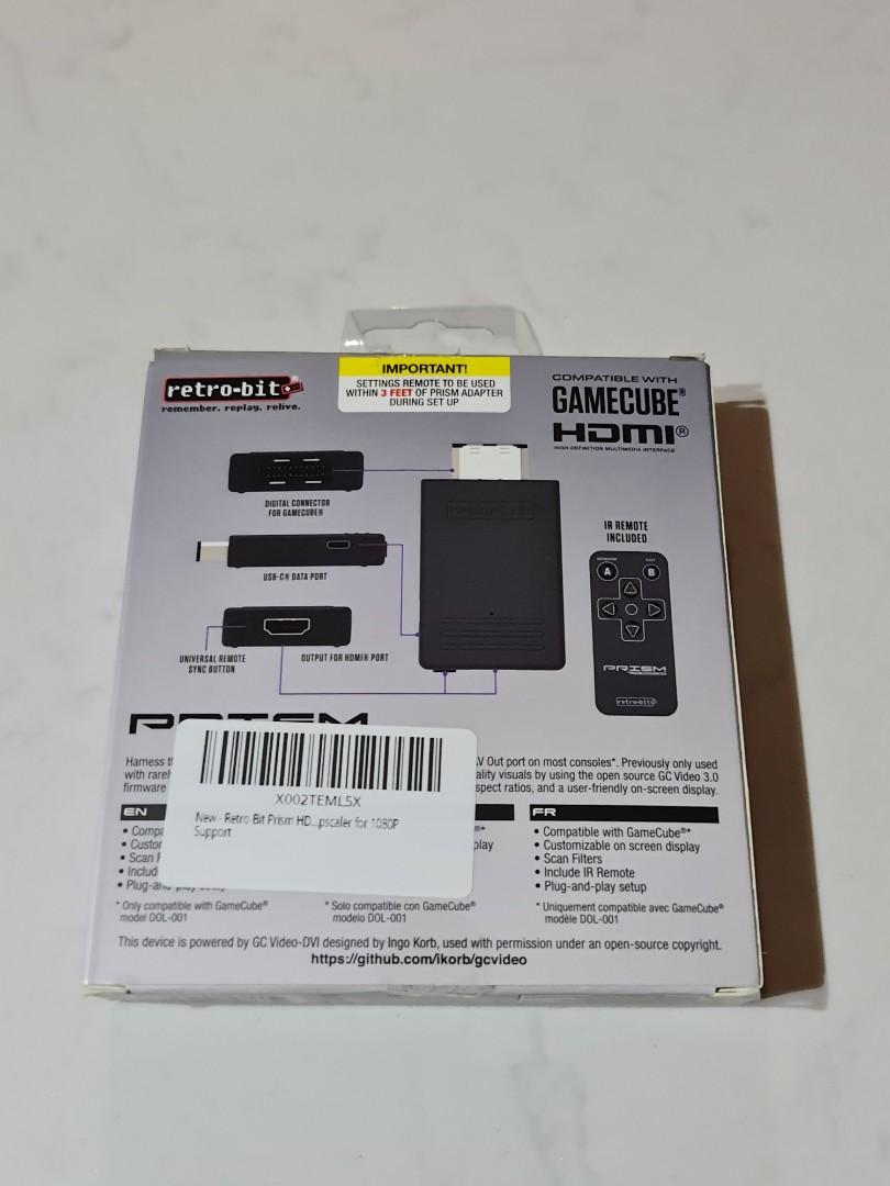 Retrobit Prism HDMI Adapter for Nintendo Gamecube, Video Gaming