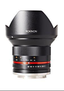 Rokinon 12mm F2.0 NCS CS Ultra Wide Angle Lens Sony E-Mount (NEX), Black (RK12M-E)