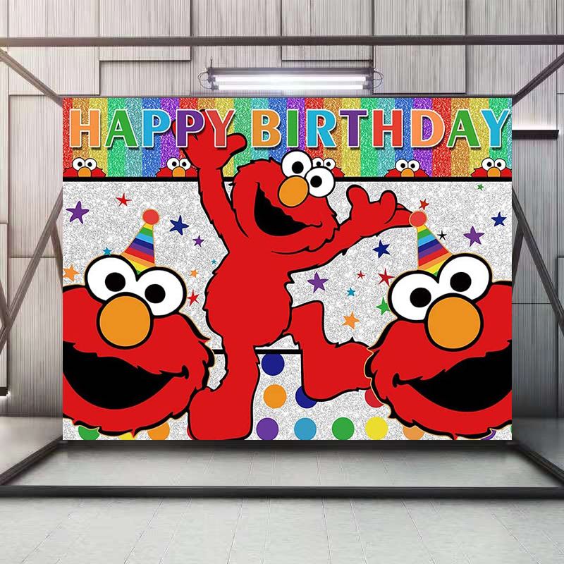 Sesame Street party supplies Elmo birthday banner backdrop/ party deco
