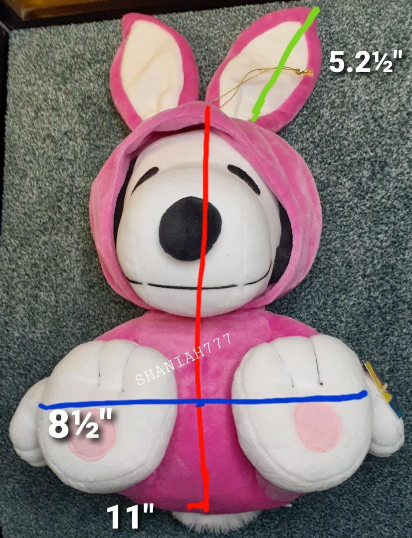 SNOOPY The Easter Beagle Plush Peanuts Collectible Bunny Costume New ...