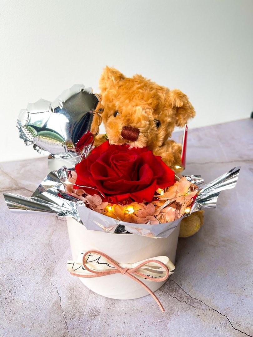 rose flower teddy bear near me