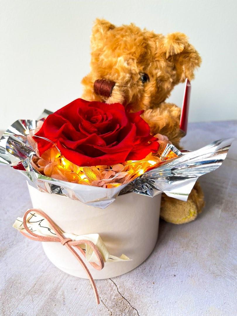 rose flower teddy bear near me