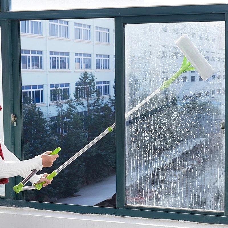 Telescopic High-rise Cleaning Glass Sponge Mop Multi Cleaner Brush ...