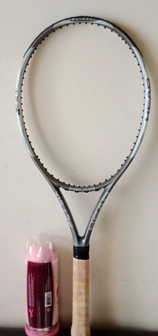 New strings, tennis racket Head racquet and New Wilson ball can, Sports