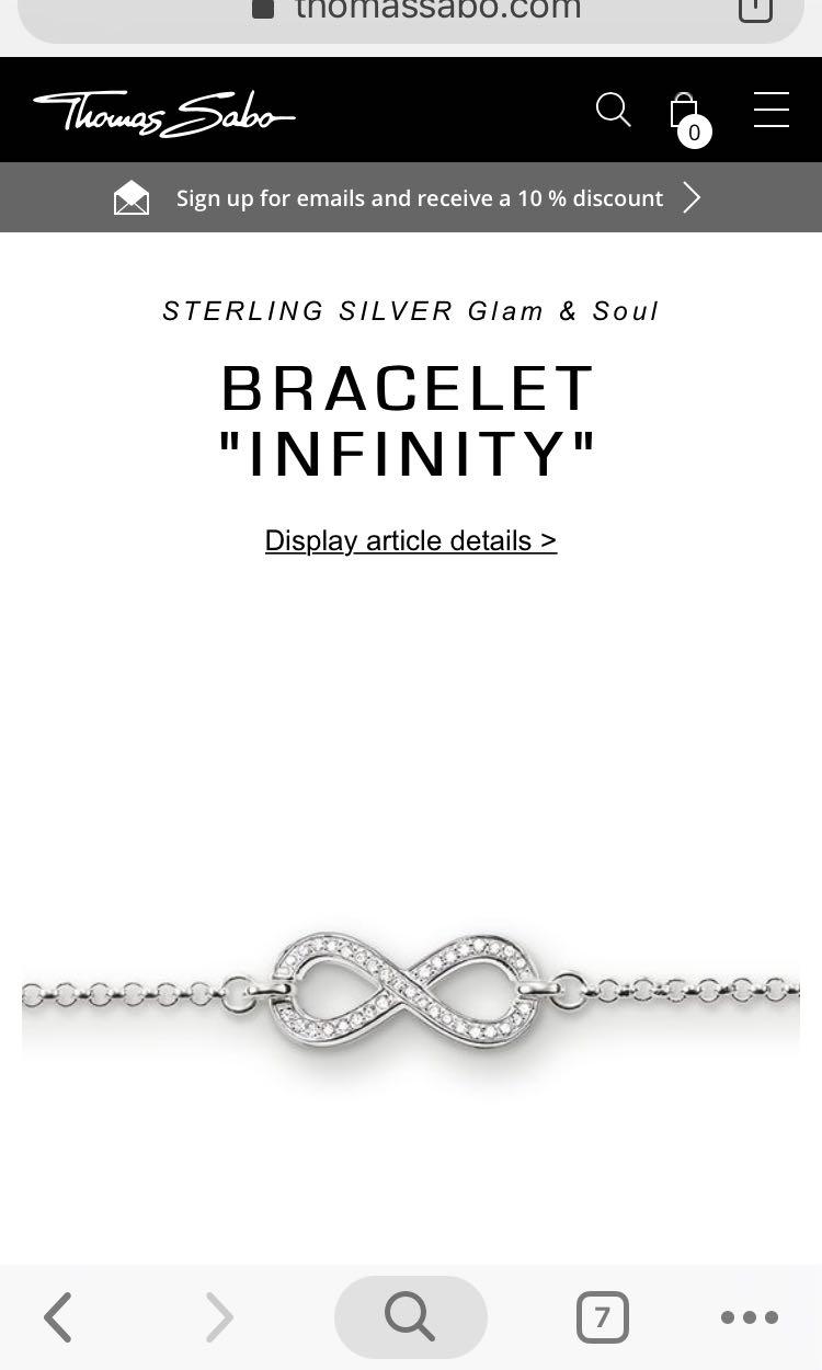 Thomas sabo shop infinity bracelet