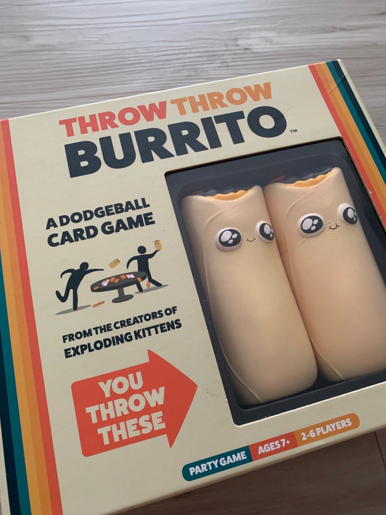 Throw Throw Burrito Game, Hobbies & Toys, Toys & Games on Carousell