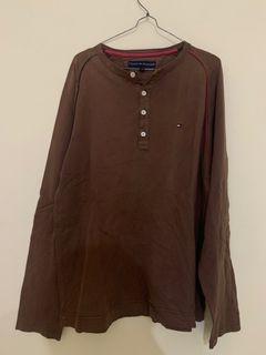 tommy  hilfiger long sleeve brown