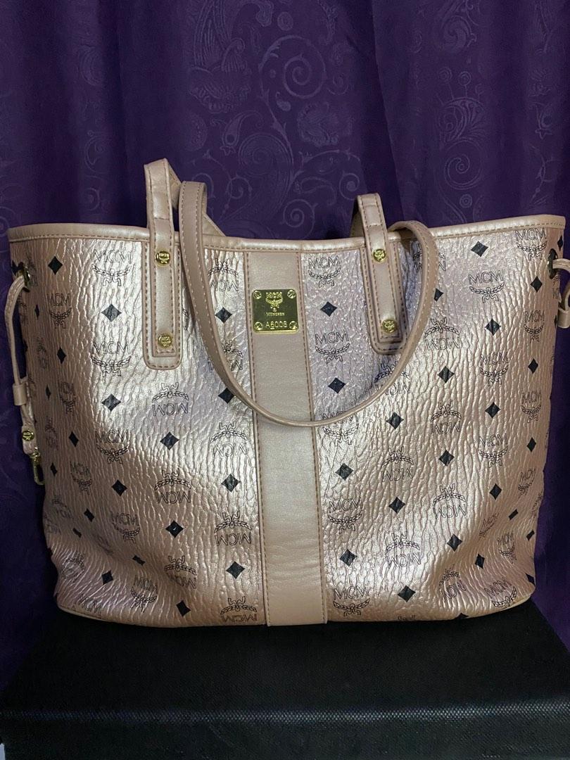 Mcm rose outlet gold tote