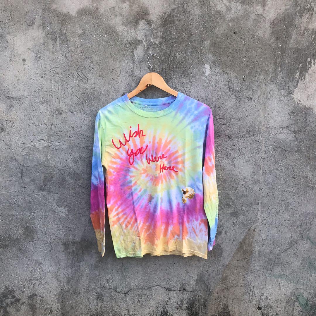 Travis Scott Astro World Wish You Were Here Tie Dye LS Men s
