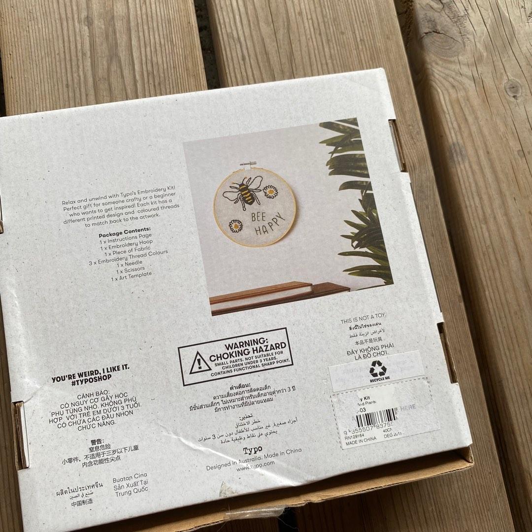 Typo embroidery kit, Hobbies & Toys, Stationery & Craft, Handmade Craft