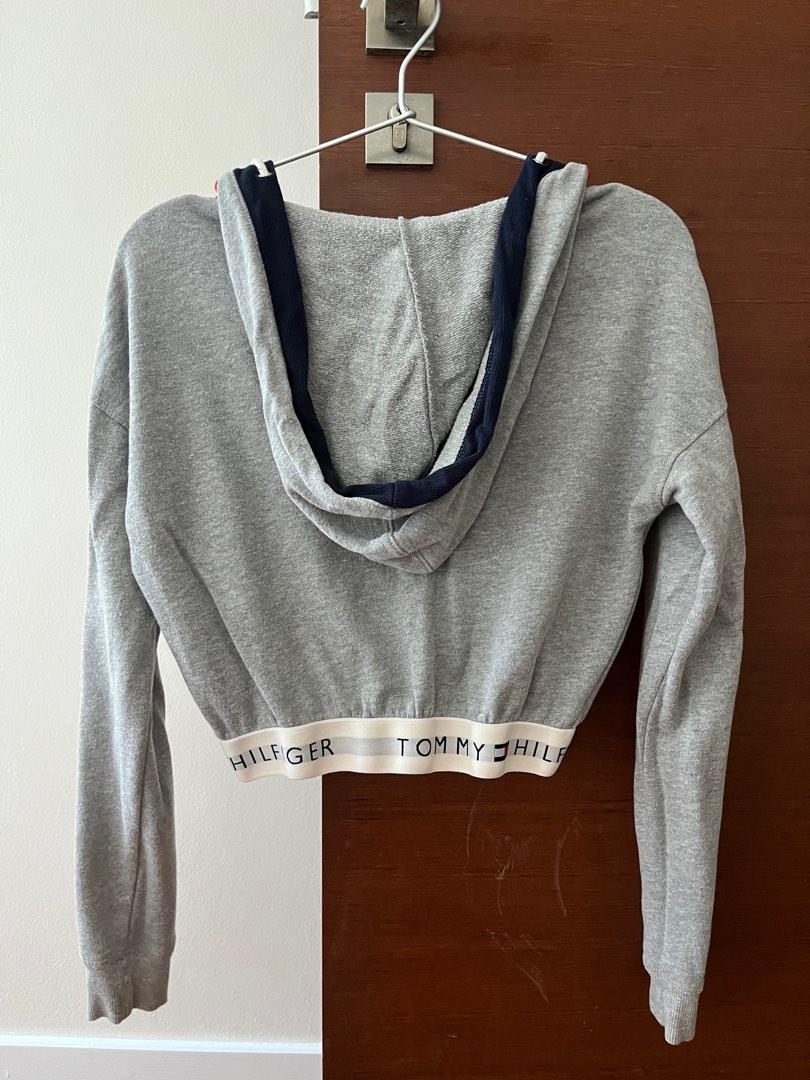 Urban outfitters tommy hilfiger cropped hoodie 2025
