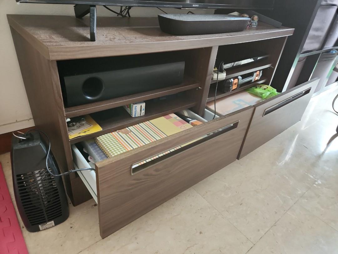 Used TV Consoles/IKEA book shelves for Sales Moving House, Furniture
