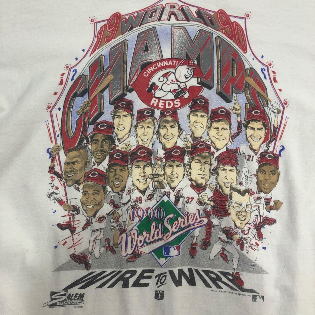 Vintage Cincinnati Reds 1990 World Champions T Shirt Tee 