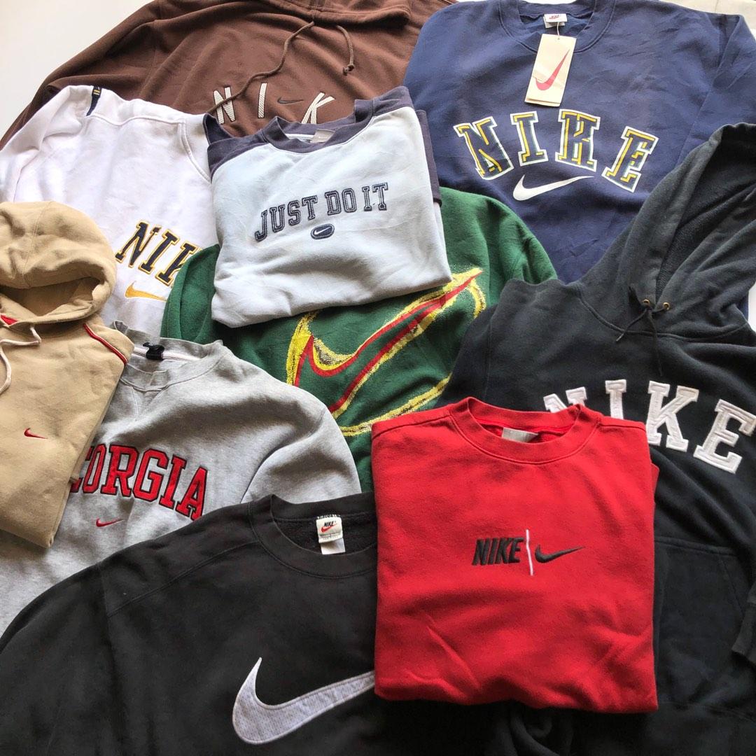 Vintage Nike hoodie sweatshirt jacket center swoosh vtg carhartt stussy,  Men's Fashion, Tops & Sets, Hoodies on Carousell