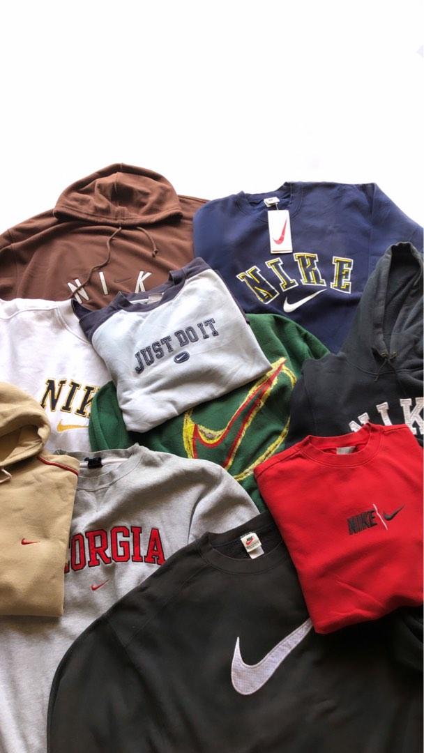 Vintage Nike hoodie sweatshirt jacket center swoosh vtg carhartt stussy,  Men's Fashion, Tops & Sets, Hoodies on Carousell