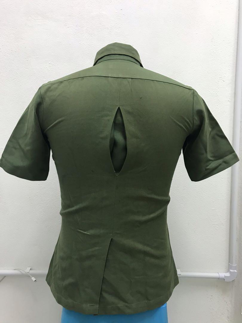 Vintage retro 1980 uniform, Men's Fashion, Tops & Sets, Formal Shirts on Carousell