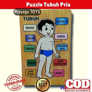 WA 0852 2507 8715 Puzzle Kayu Gambar Anatomi Bagian Tubuh Badan Anak Laki Perempuan - Mainan Edukasi Anak 2 3 4 5 6 Tahun - Kado Hadiah Cowok Dan Cewek - Alat Peraga Edukasi Anak TK Dan Paud
