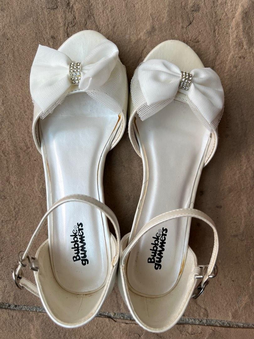 Girls discount white heels