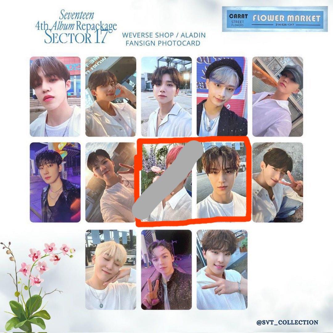 WTB/LF Seventeen Sector 17 Weverse/Aladin Fansign PC - Mingyu 