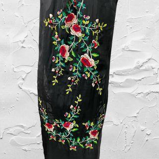 Zara embroidered silk vest