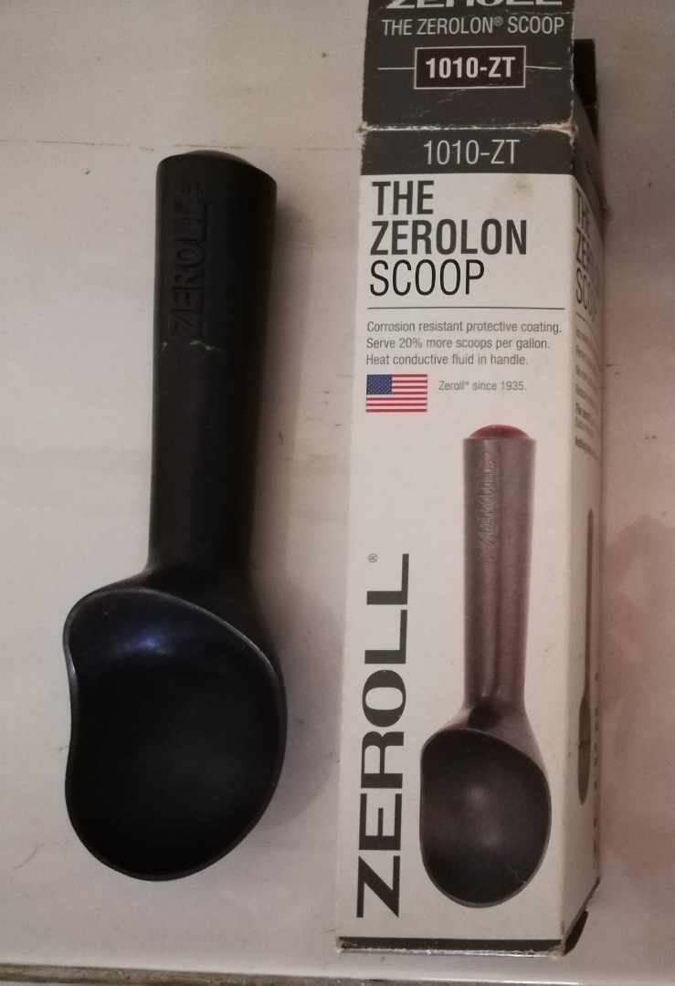 Zeroll Original 3 oz Ice Cream Scoop, Size 12, in Hardcoat Anodized  Aluminum with Blue End Cap (1012-ZT)