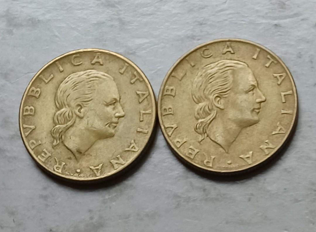 意大利1978年200里拉硬幣2枚（品相實物如圖）, 興趣及遊戲, 收藏品及紀念品, 錢幣- Carousell