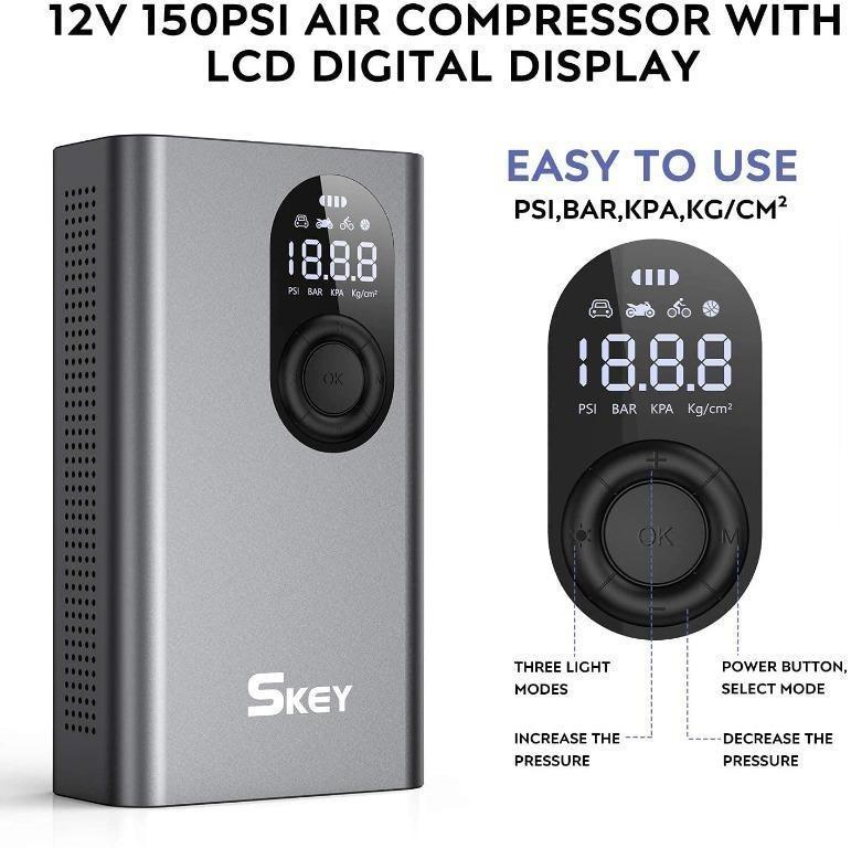 61. SKEY Portable Air Compressors Car Tyre Inflator 150 PSI