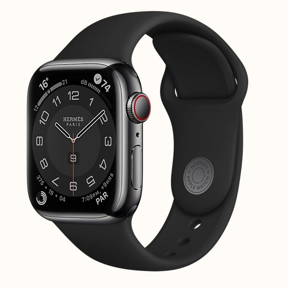 Hermes apple watch band black discount
