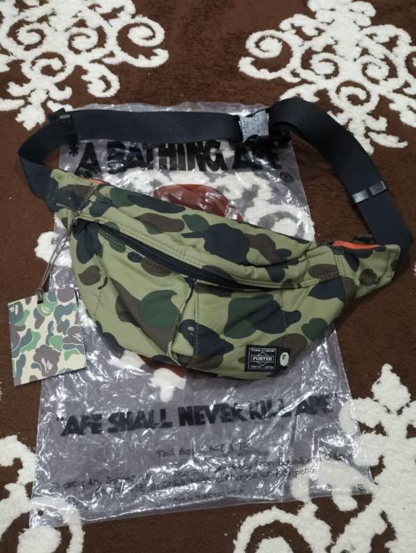 Bape x porter waist bag Men s Fashion Bags Sling Bags on Carousell