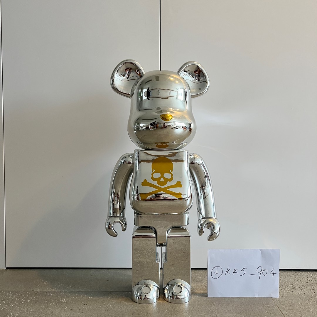 BEARBRICK x Mastermind Japan Chrome BE@RBRICK 1000% Silver MMJ