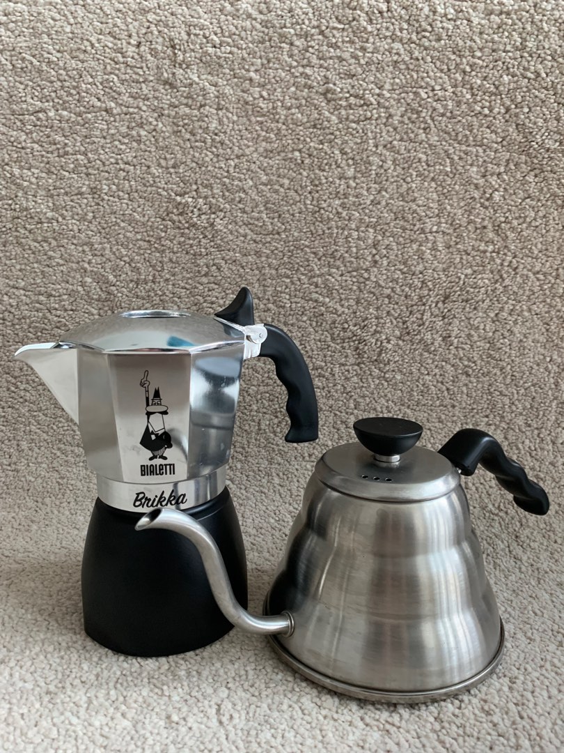 Bialetti Brikka 4 cup coffee maker pot Mario stovetop Drip Kettle, TV