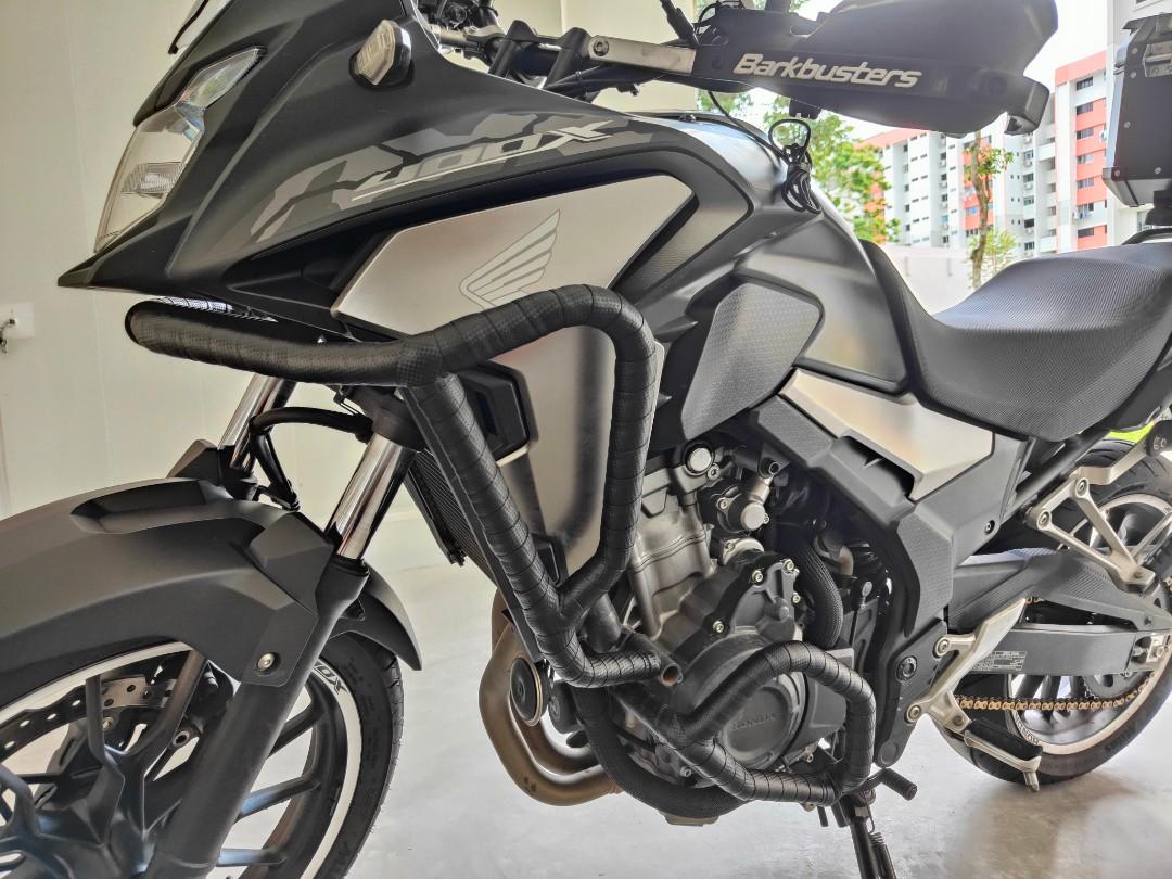 Black Carbon Crash Bar Wrap/CB400X, Motorcycles, Motorcycle Accessories