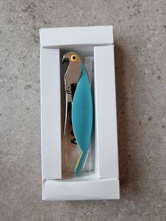 (Brand New) Cool Alessi Parrot Corkscrew - Blue