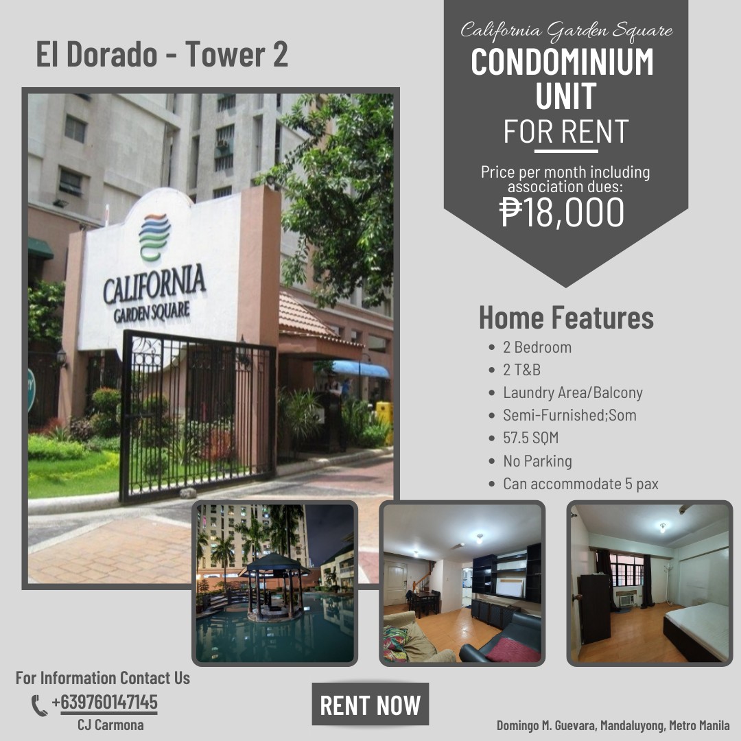 California Garden Square Unit For Rent, Property, Rentals, Apartments
