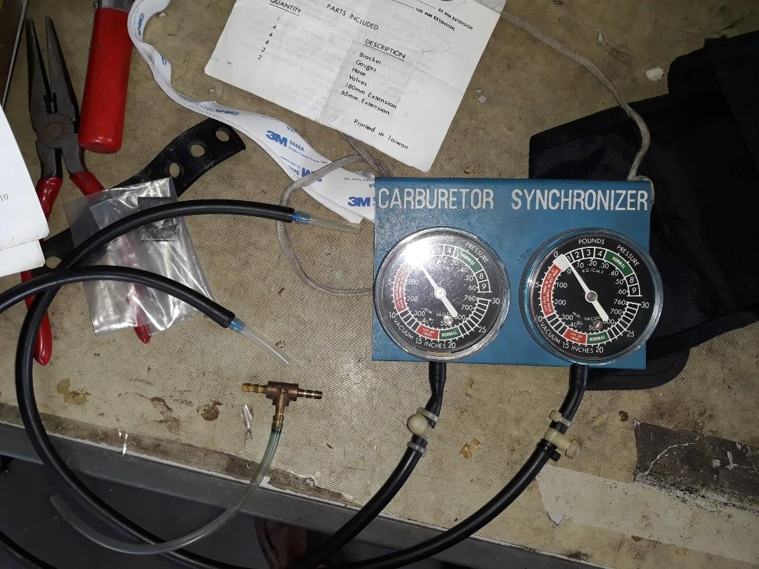 Carburetor and efi throttle bodies synchronizer, Motorcycles