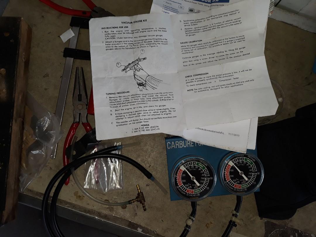 Carburetor and efi throttle bodies synchronizer, Motorcycles